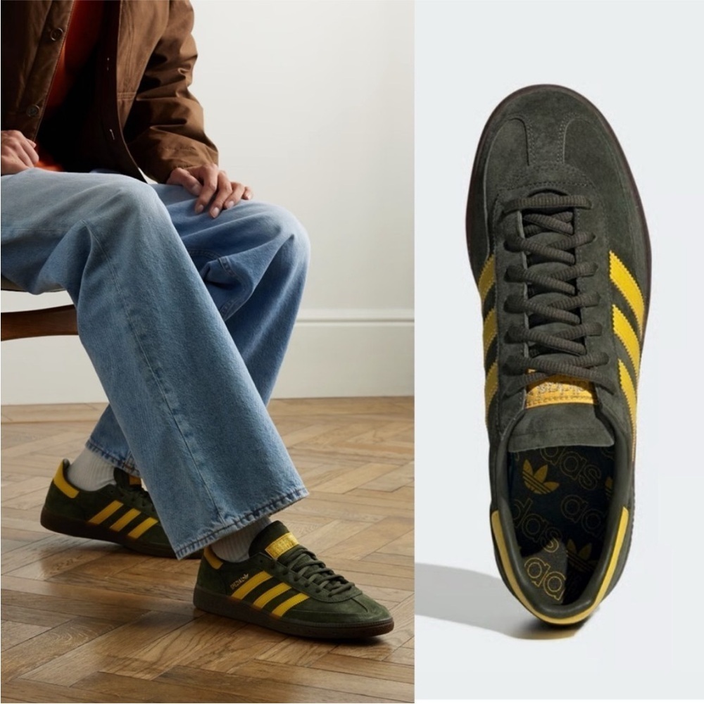 🔥RARE Adidas Handball Spezial Night Cargo Tribe Yellow Adidas